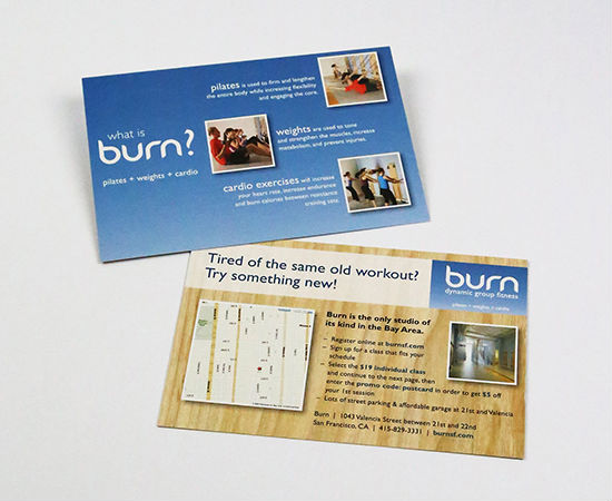 Burn: Promotional Direct Mail Postcard